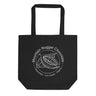 Black Eco Tote Bag w/Chocolate Bean Pod